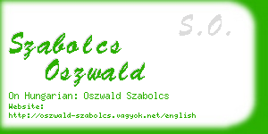 szabolcs oszwald business card